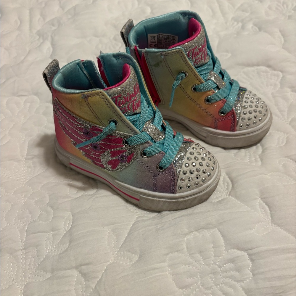 Skechers Multicolor Glitter High-Top Sneakers